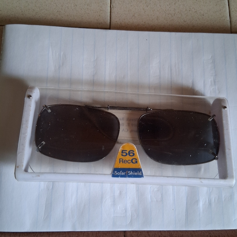 Solar Shield Polarized Clip On Sunglasses with Dark Gray Lenses